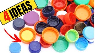 Recycle Plastic Bottle Caps | 4 AMAZING IDEAS