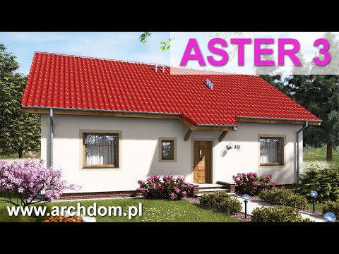 Dom parterowy Aster  3 - ArchDOM Projekty Domów #projektdomu #domparterowy #dom