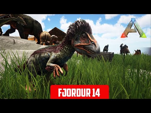 FILHOTE DE THERIZINOSSAURO - Nasceu um filhote na nossa base - ARK Fjordur - Episódio 14