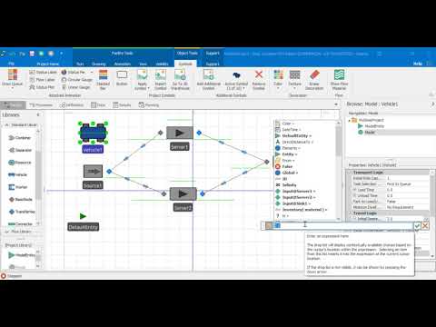 Simio Simulation with Vehicles