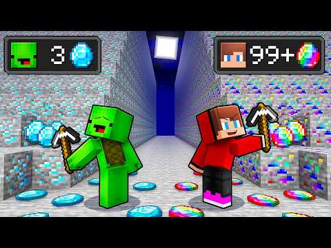 Mikey DIAMOND vs JJ OP Mine Battle in Minecraft (Maizen)