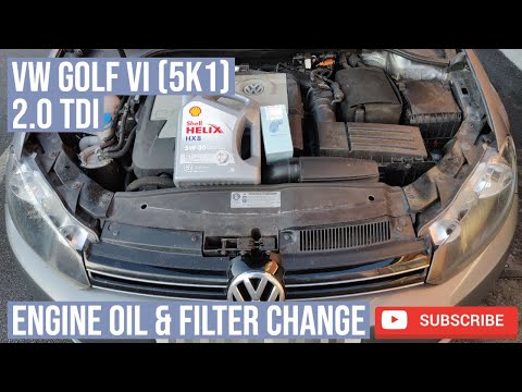 VW Golf 2.0TDi Engine Oil Service & Filter Change