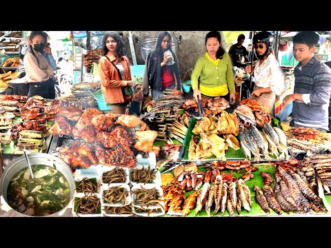 AMAZING & BEST Cambodian Street Food Scene In The Morning near Boeng Trabek Plaza, Phnom Penh