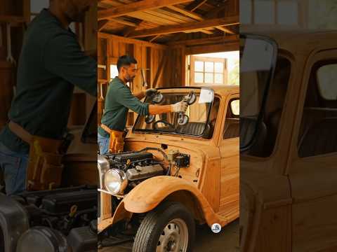 He Building a real BMW from wood 😱🔥 #shorts #woodworking #bmw #millionviews