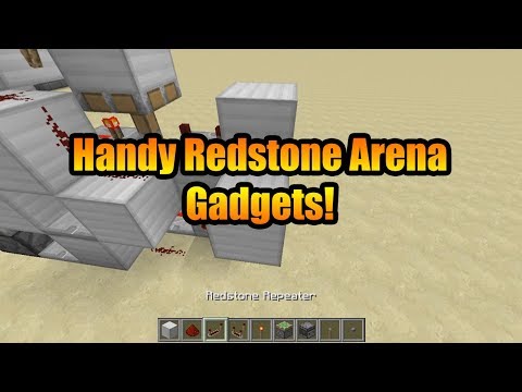 Blue - Minecraft 1.13.2 Handy Redstone Arena Gadgets! Vertical Triple Piston Extender and 2x2 Door