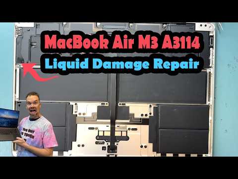 🛠️ How I Rescued a Liquid Damaged MacBook Air M3 A3114 | First Look & Repair Story