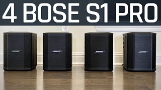 Video thumbnail for Four Bose S1 Pro - Audio Sound Test Demo & Set Up by HappyRider Reviews