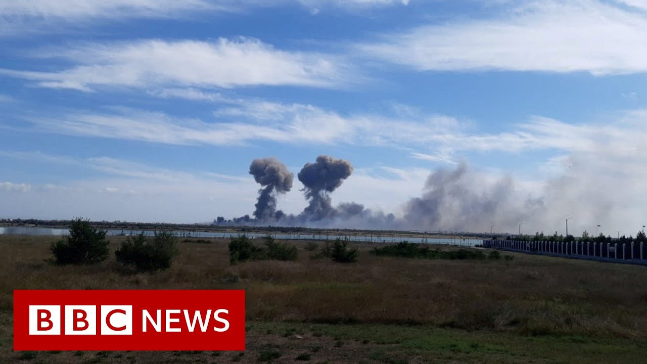 Russia blames sabotage for new Crimea blasts - BBC News