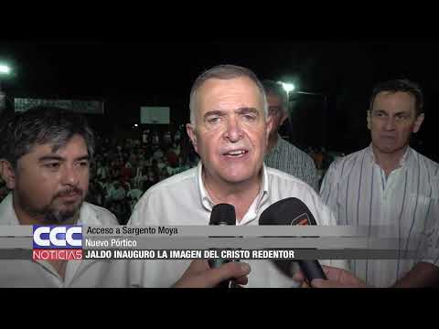 06 Jaldo inauguró la imagen del Cristo Redentor en Sargento Moya