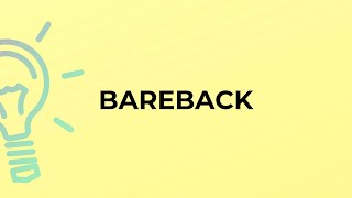 What is the meaning of the word BAREBACK