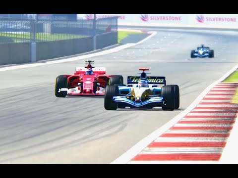 Ferrari F1 2017 vs Renault F1 2005 - Silverstone
