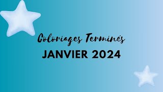 Coloriages terminés Janvier 2024 - Finished pages