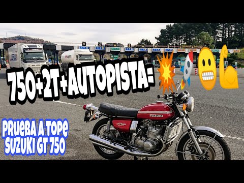 SUZUKI GT 750 ON BOARD ROAD TEST RIDE SOUND 2 STROKE
