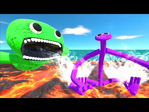 1vs1 Jumbo Josh Fight Rainbow Friends Purple - Animal Revolt Battle Simulator
