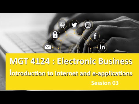 MGT 4124 : Electronic Business - Introduction to Internet and e-applications - Lesson 03