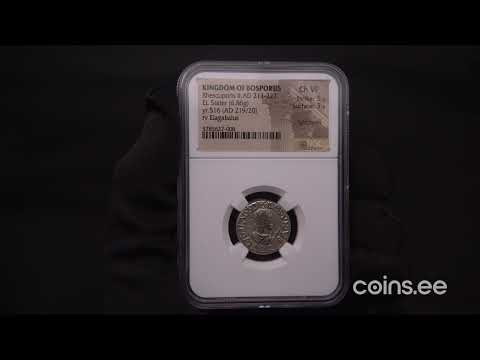 Auc 53. lot 84. Kingdom of Bosporus EL Stater - Rhescuporis II (211-227 AD) - NGC Ch XF