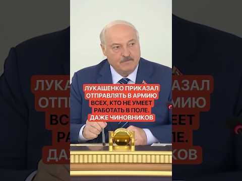 Лукашенко приказал отправлять в армию всех, кто не умеет работать в поле. Даже чиновников