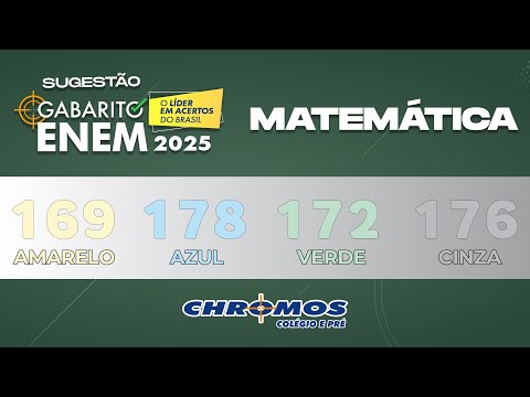 Gabarito ENEM 2025 CHROMOS - Prova Amarela: Questão 169 | Matemática