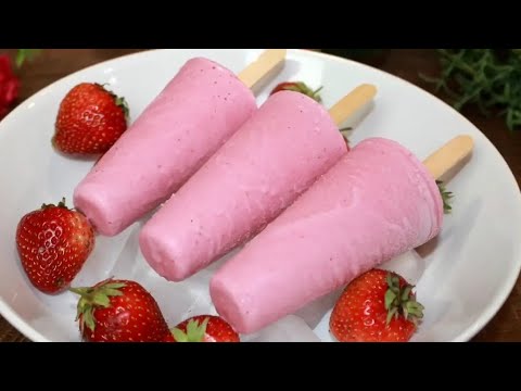 Easy strawberry ice cream recipe at home cook with shahina
