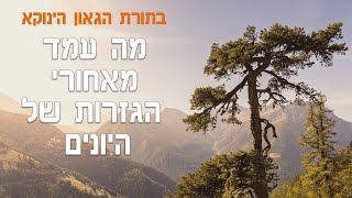 מה עמד מאחורי הגזרות של היוונים - בתורת הגאון הינוקא | הרב ישראל משה שליט"א