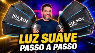 O SEGREDO da Luz Suave: Montando meu novo Octabox 55" (Testes Sokani X60 Mini RGB)