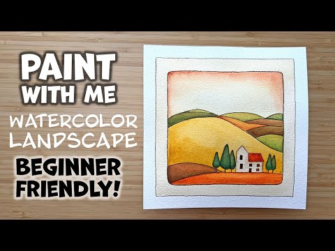 Beginner Watercolor Tutorial 🎨 | Paint a Whimsical Landscape With Me
