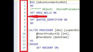 How to Enable Line Numbers in SQL/SSMS Query Editor