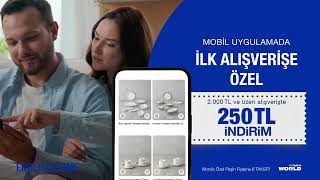 Mobil Uygulamaya Özel İlk Alışverişte 250 TL İndirim! 🛍️