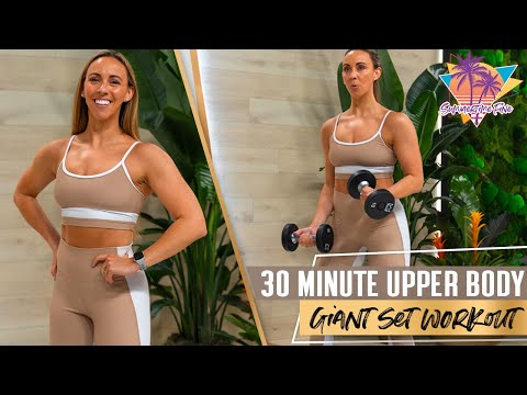 QUICK 30 Minute Upper Body *GIANT SET* Workout [ SHOULDERS, BICEPS, & TRICEPS ] | STF - Day 17