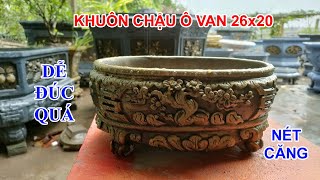Đúc chậu ô van 26x20 bằng khuôn Silicon - Khuôn chậu Sơn Cương