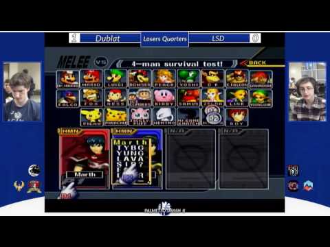 Palmetto Smash II Melee Singles Losers Quarterfinals Dublat (Marth) vs LSD (Marth)