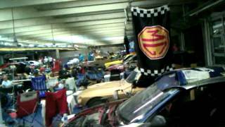 Matt on fire at 24 Hours of Lemons Charlotte 2011