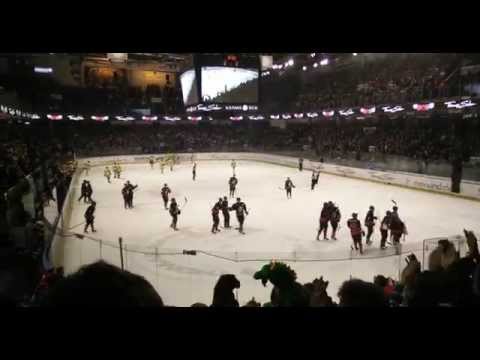 Hockey: Ice Tigers vs Krefeld Pinguine, end of game