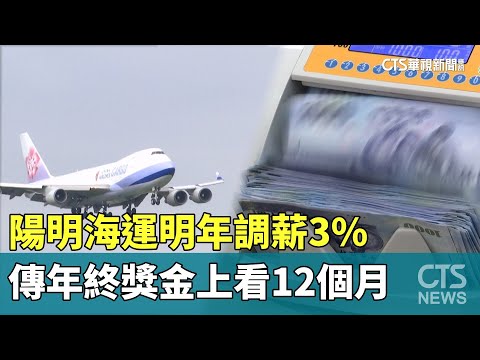 陽明海運明年調薪3%　傳年終獎金上看12個月