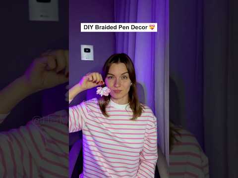 Cute Finger-Tied Pen Decor 🎀 Quick DIY for Gifts & More #diy #craft #trending #handmade #aesthetic