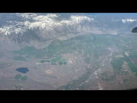 Aerial view of geological features en route Irvine to Seattle