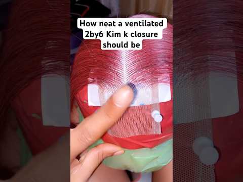 Neatly ventilated 2by6 Kim k closure #Kimk #ventilating #hair #ventilate #ventilation #wigmaker