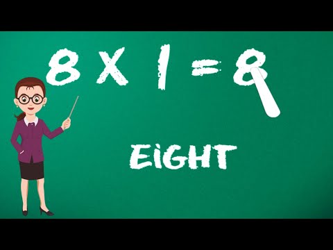 Learn Multiplication - Table of Eight 8 x 1 = 8 - 8 Times Tables | Kidstart tv