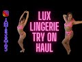 LUX LINGERIE FRISK HOT PINK SET W AMAZON AVIDLOVE KIMONO TRY ON HAUL