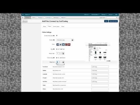 CS-Cart 4 - AddThis Integration - Follow feature