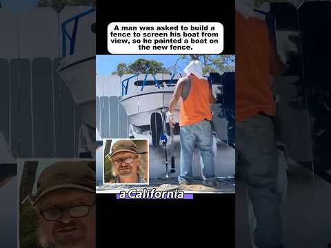 City Orders Man to Hide His Boat — So He Paints It on the Fence 😂