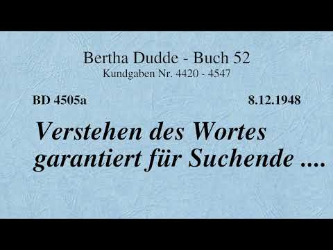 BD 4505A - VERSTEHEN DES WORTES GARANTIERT FÜR SUCHENDE ....