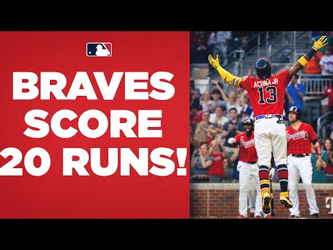 Braves bust out for TWENTY runs! (Highest run total in a game this season!)