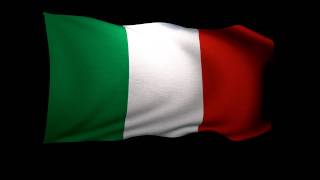3D Rendering of the flag of Italy waving in the wi