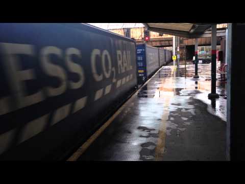 (HD) DB Schenker 92030 passing Preston on 4S43 3rd January 2014
