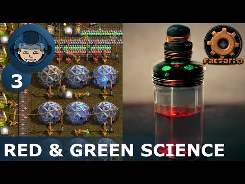 RED & GREEN SCIENCE PACKS - Step 3: Factorio Megabase (Step-By-Step)