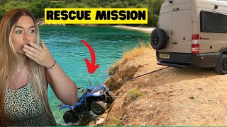 Van Life in Greece Gone Wrong | Quad Bike Falls Into the Sea!