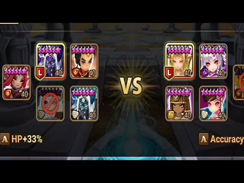 Ganymede and Hathor in World Arena in (summoners war)