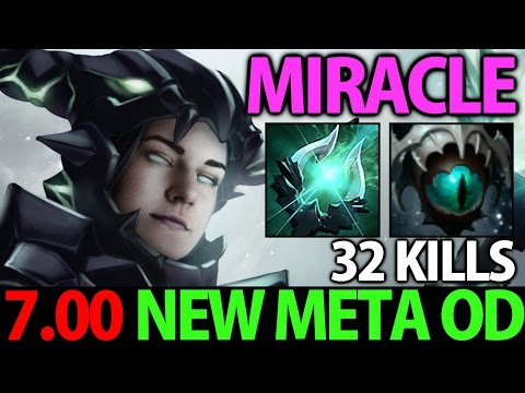 Miracle- Dota2 7.01 [Outworld Devourer] 32 Kills► New Meta OD With Skadi & Helmet of Dominator