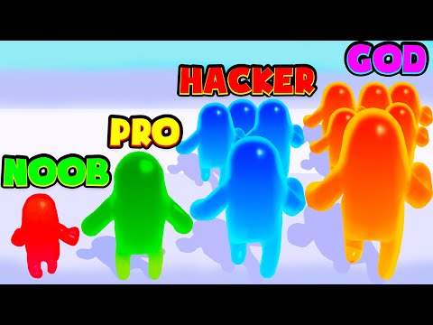 NOOB vs PRO vs HACKER vs GOD - Join Blob Clash 3D. All Levels
